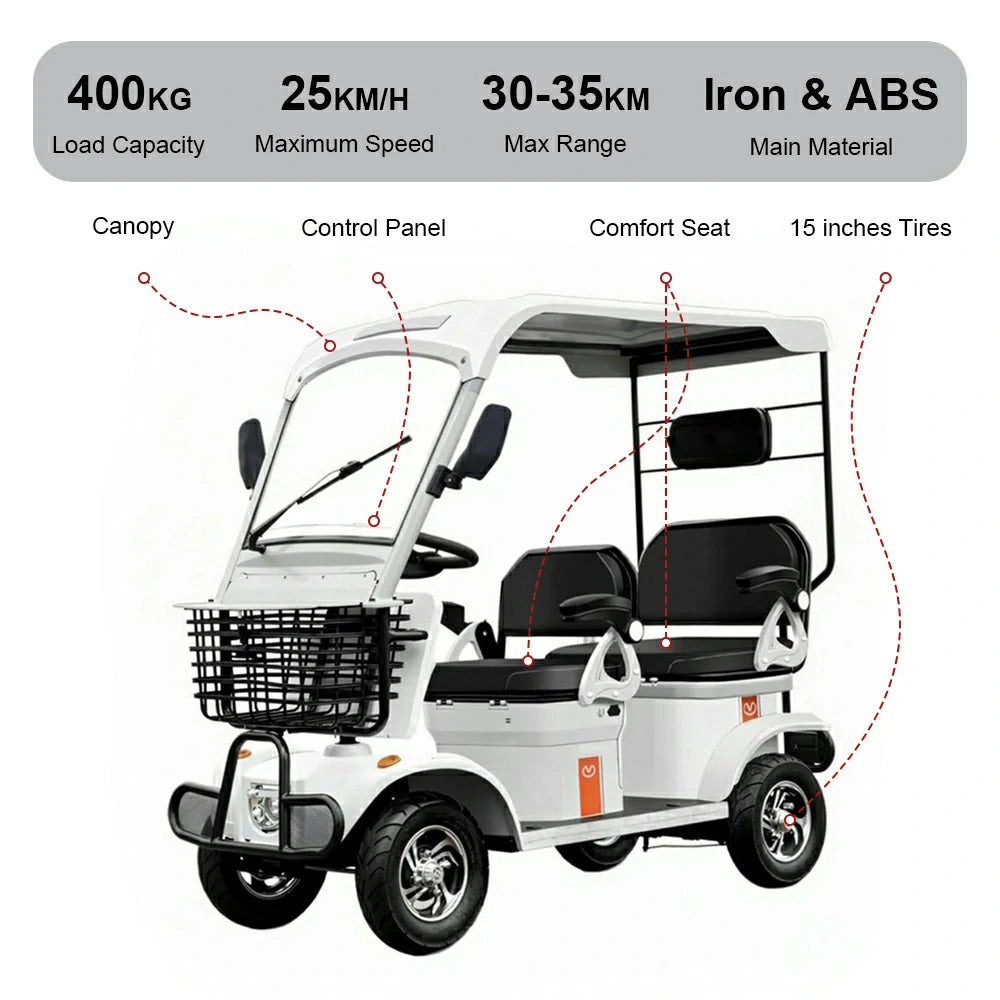 Jemeela E60 Electric Mobility Scooter with Long-Range, 650W 60V 20Ah