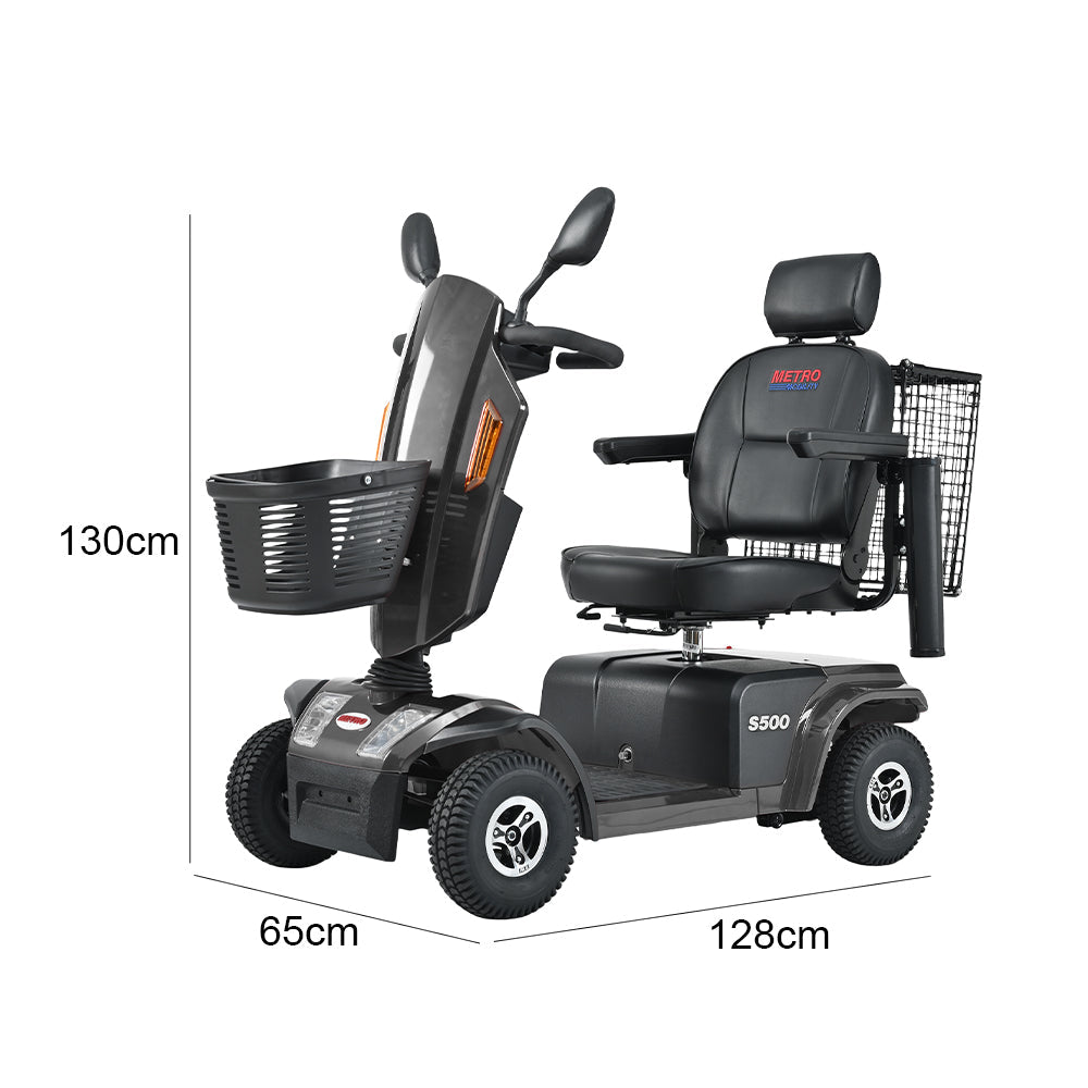 METRO W429P Foldable Electric Mobility Scooter, 500W 24V 52Ah