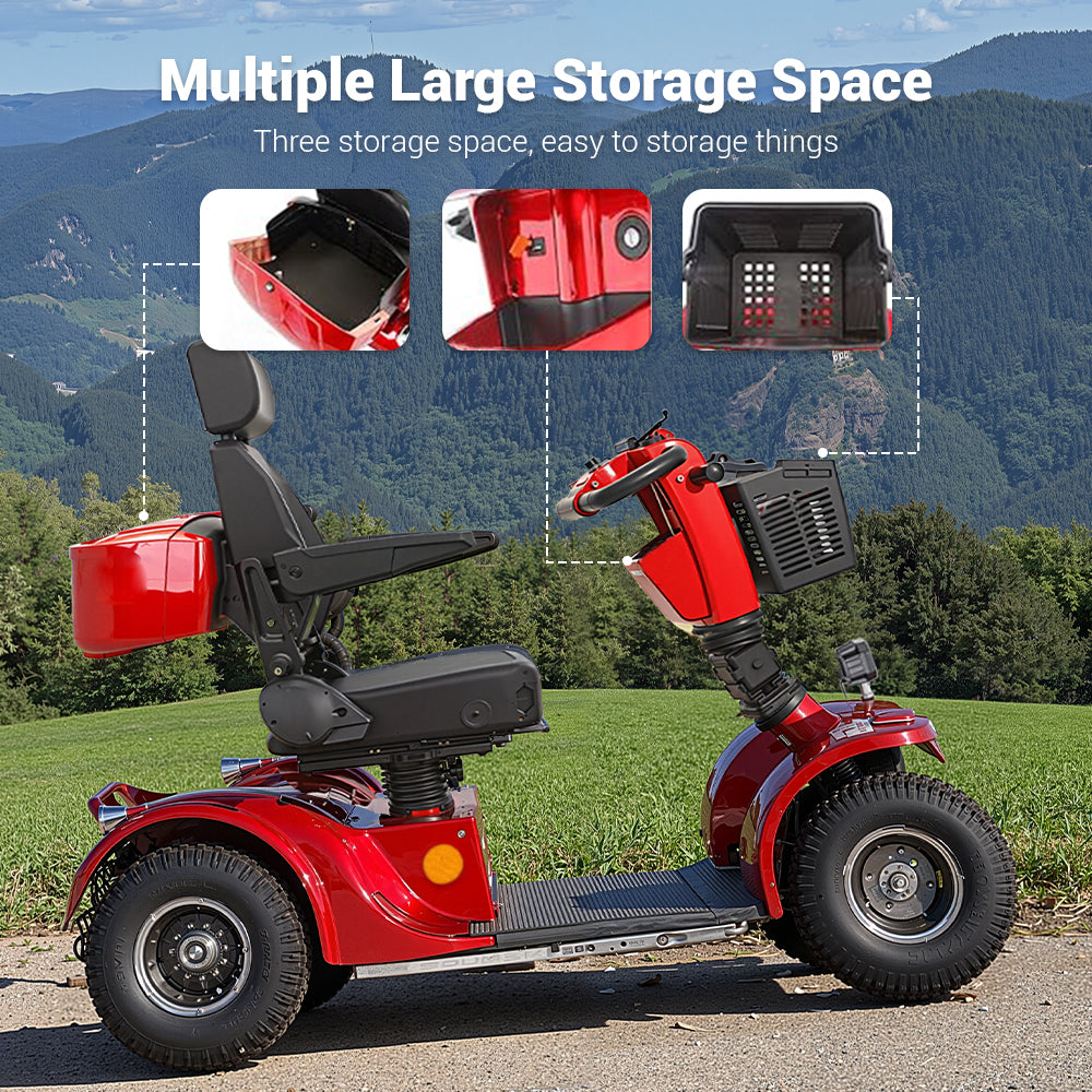 Jemeela Deluxe Mobility Scooter for Senior, 500W 48V Comfort Cruiser