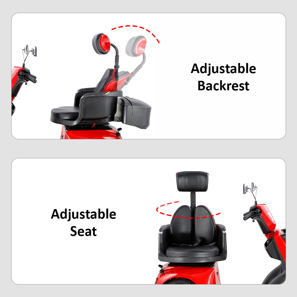 Eeeza JXY4D Adjustable Electric Mobility Scooter,  800W 60V 20Ah