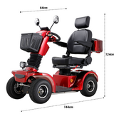 Jemeela Deluxe Mobility Scooter for Senior, 500W 48V Comfort Cruiser