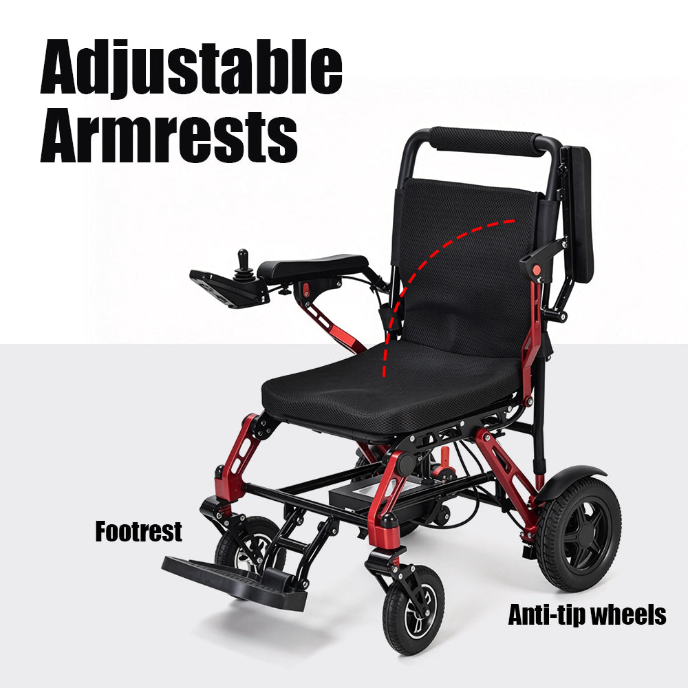 Eeeza Foldable Magnesium Alloy Electric Wheelchair With Brushless Motor