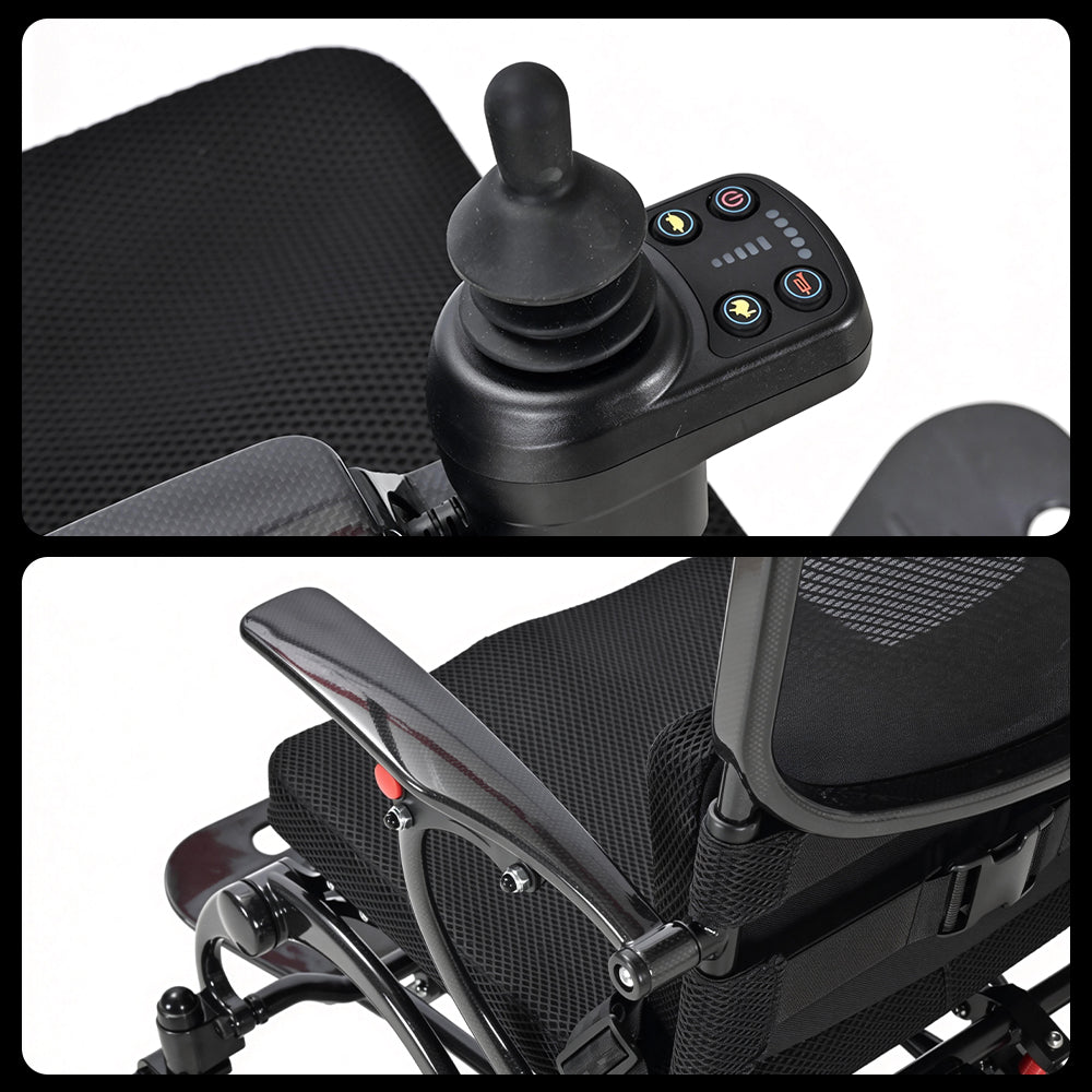 Eeeza Foldable Carbon Fiber Electric Wheelchair With Brushless Motor