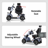 Eeeza BSHC Adjustable Electric Mobility Scooter, 500W 48V 20Ah