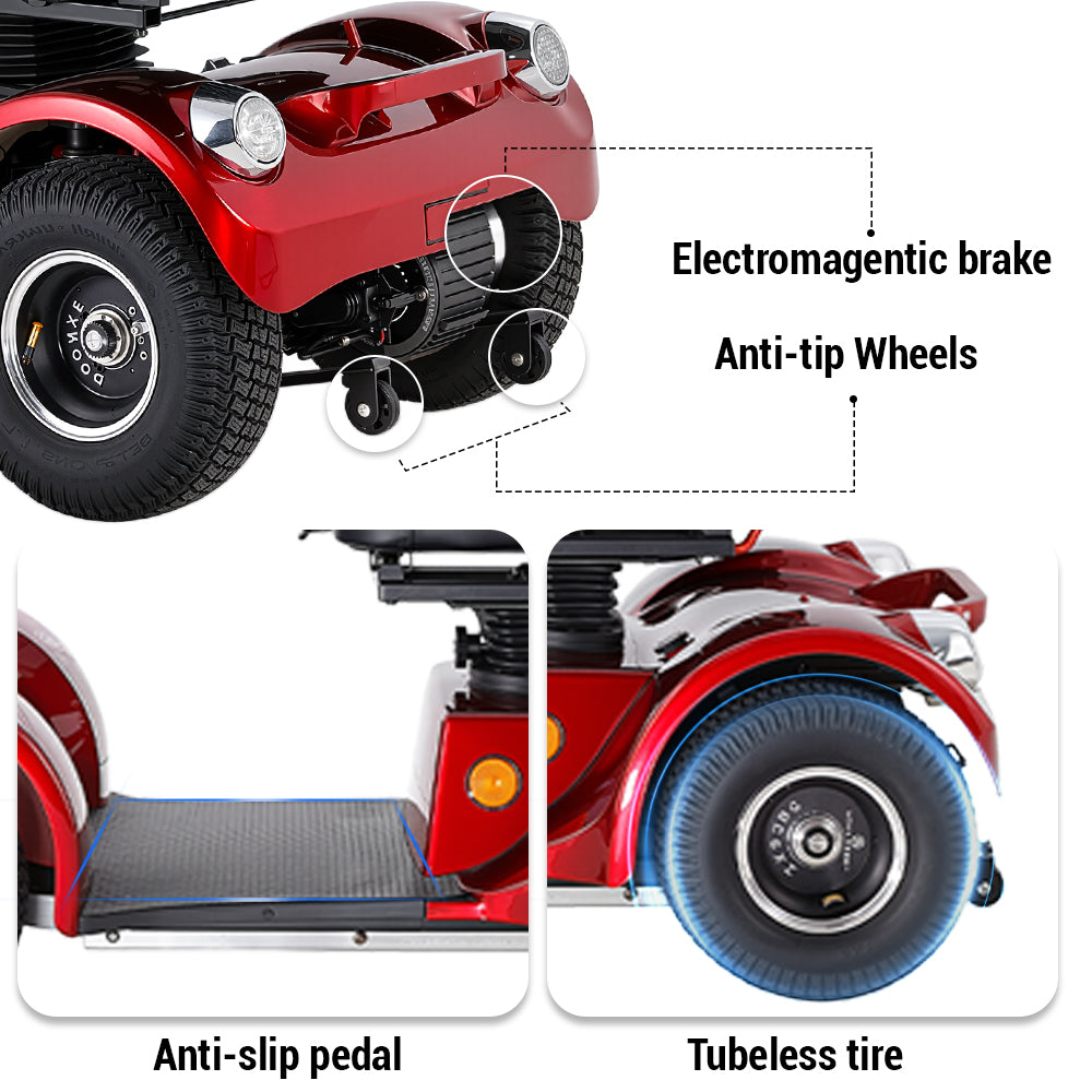 Jemeela Deluxe Mobility Scooter for Senior, 500W 48V Comfort Cruiser