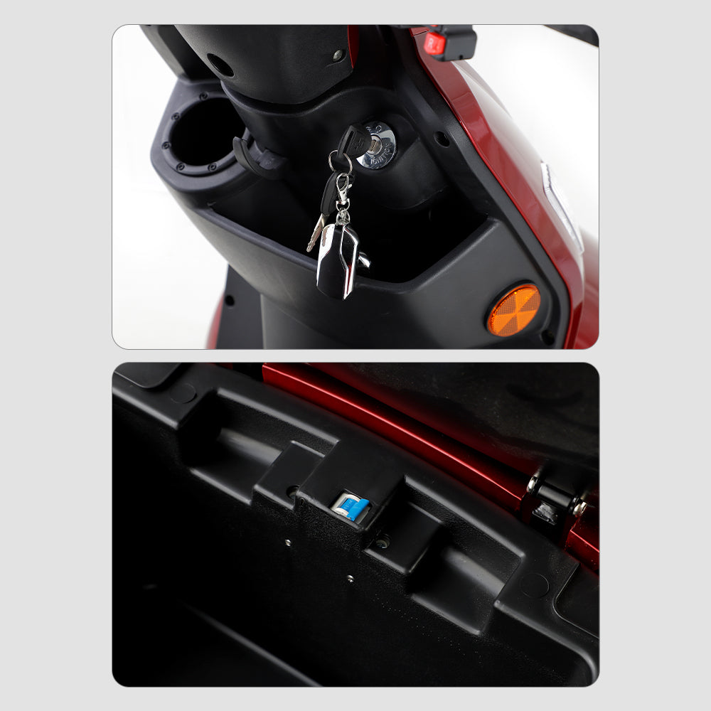 Jemeela B03B Mobility Scooter with Canopy & Windshield, 500W 60V20Ah