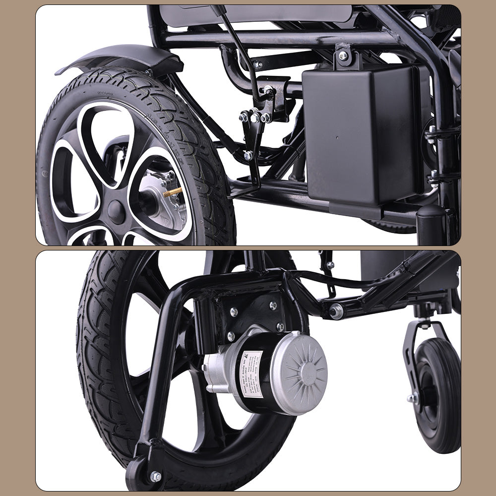 Jemeela 9000 Foldable Electric Wheelchair, Aluminum Alloy, 1-6km/h
