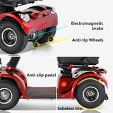 Eeeza Deluxe Mobility Scooter – 500W 48V Comfort Cruiser with Suspension Seat & Optional Canopy