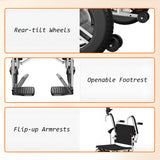 Eeeza 250W Foldable Electric Wheelchair 24V Battery