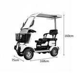 Eeeza 650W 60V 20Ah Electric Mobility Scooter with Foldable Child Seat & Adjustable Rear Bench