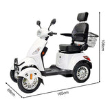 Eeeza 4-Wheel Electric Mobility Scooter with 3 Selectable Speed Modes and 500W Motor, 150kg Max Load