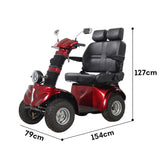 Eeeza Duo Comfort Mobility Scooter – 800W 60V20Ah Four-Wheel with Dual Seat & Independent Suspension