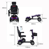 METRO MOBILITY Foldable 300W 24V 20Ah Electric Mobility Scooter