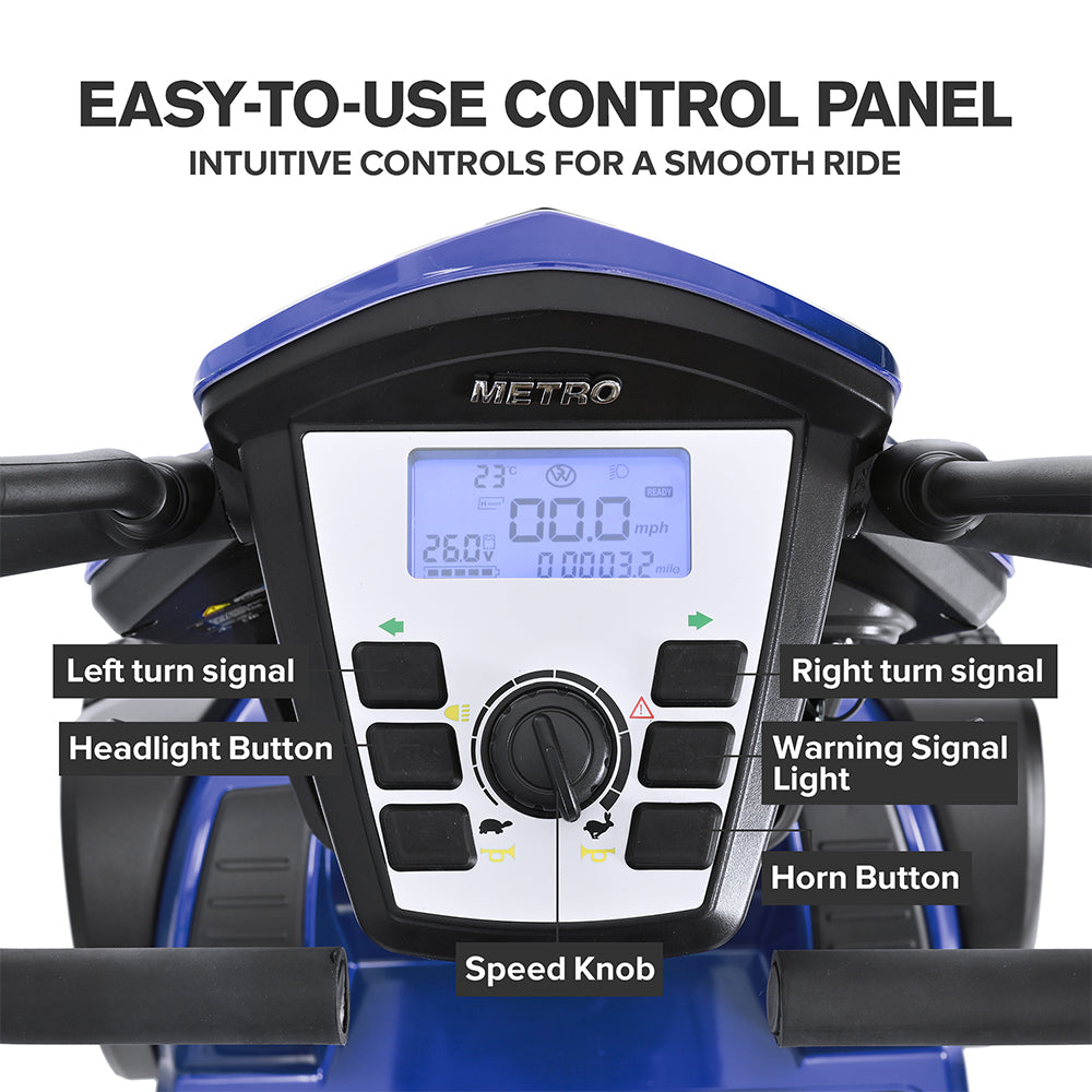 METRO W429P Foldable Electric Mobility Scooter, 500W 24V 52Ah