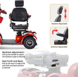 Jemeela Deluxe Mobility Scooter for Senior, 500W 48V Comfort Cruiser