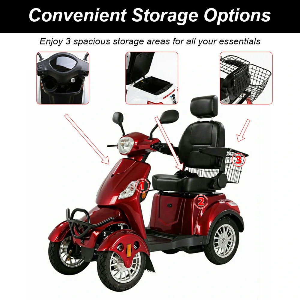 Jemeela B03/B03 4-Wheel Electric Mobility Scooter,500W, 150kg Max Load