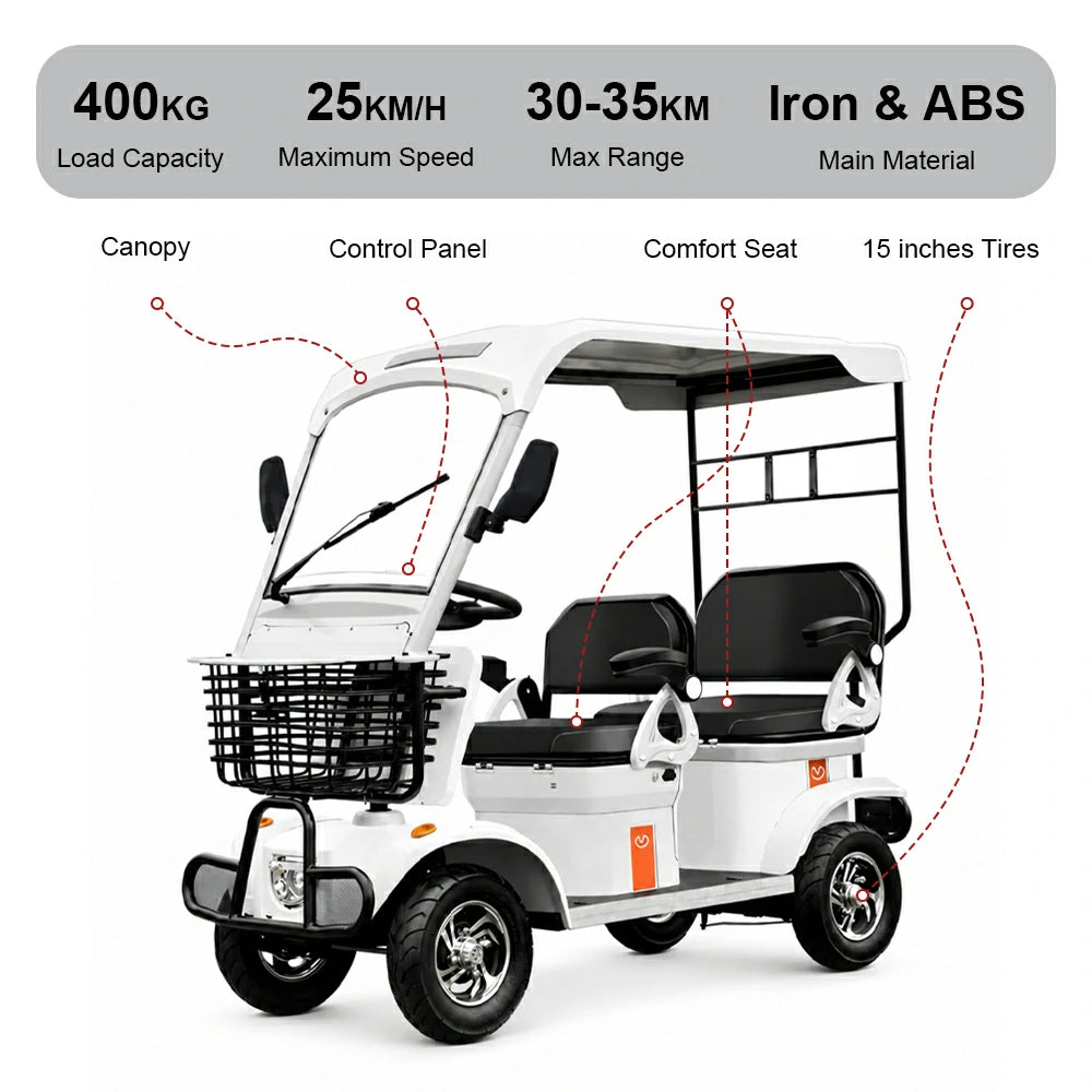 Jemeela E60 Electric Mobility Scooter with Long-Range, 1000W 60V 20Ah
