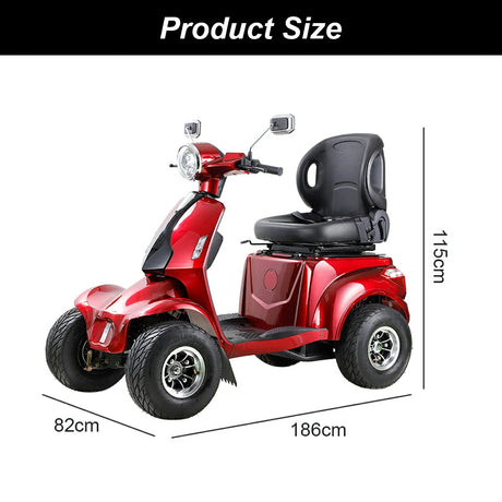 Jemeela AFDD Adjustable Electric Mobility Scooter, 1000W 60V 20Ah