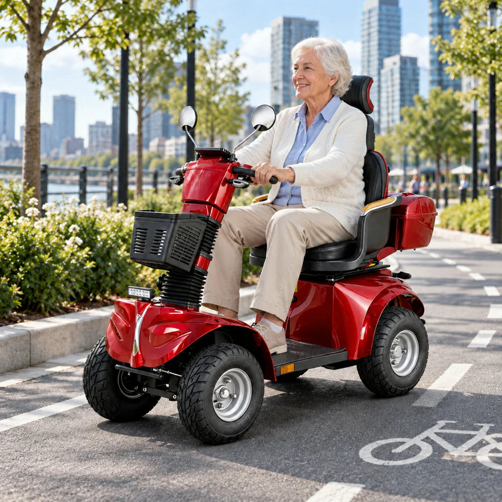Jemeela DJD2D Foldable Electric Mobility Scooter, 1000W 60V 20Ah
