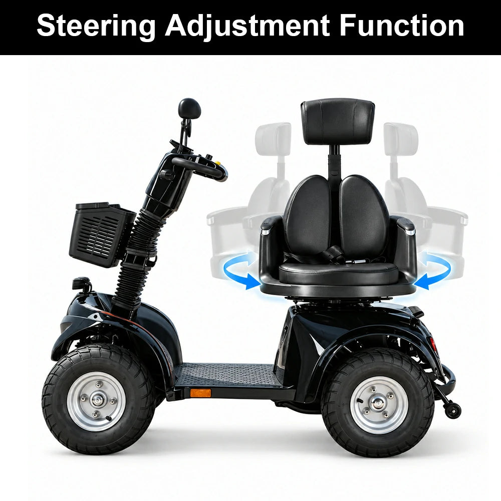 Jemeela DJD2D Foldable Electric Mobility Scooter, 1000W 60V 20Ah