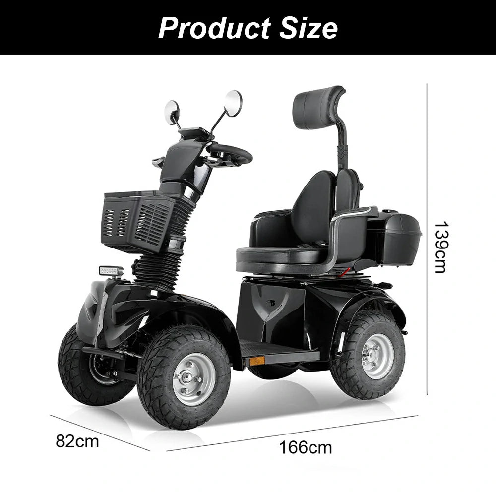 Jemeela DJD2D Foldable Electric Mobility Scooter, 1000W 60V 20Ah