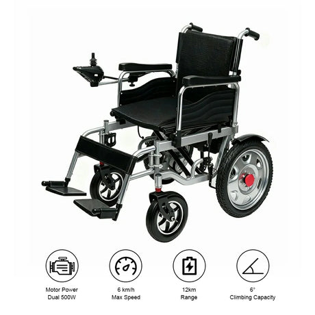 Jemeela MW1103 Electric Wheelchair for Senior, 500W, 16-Inch Tyres