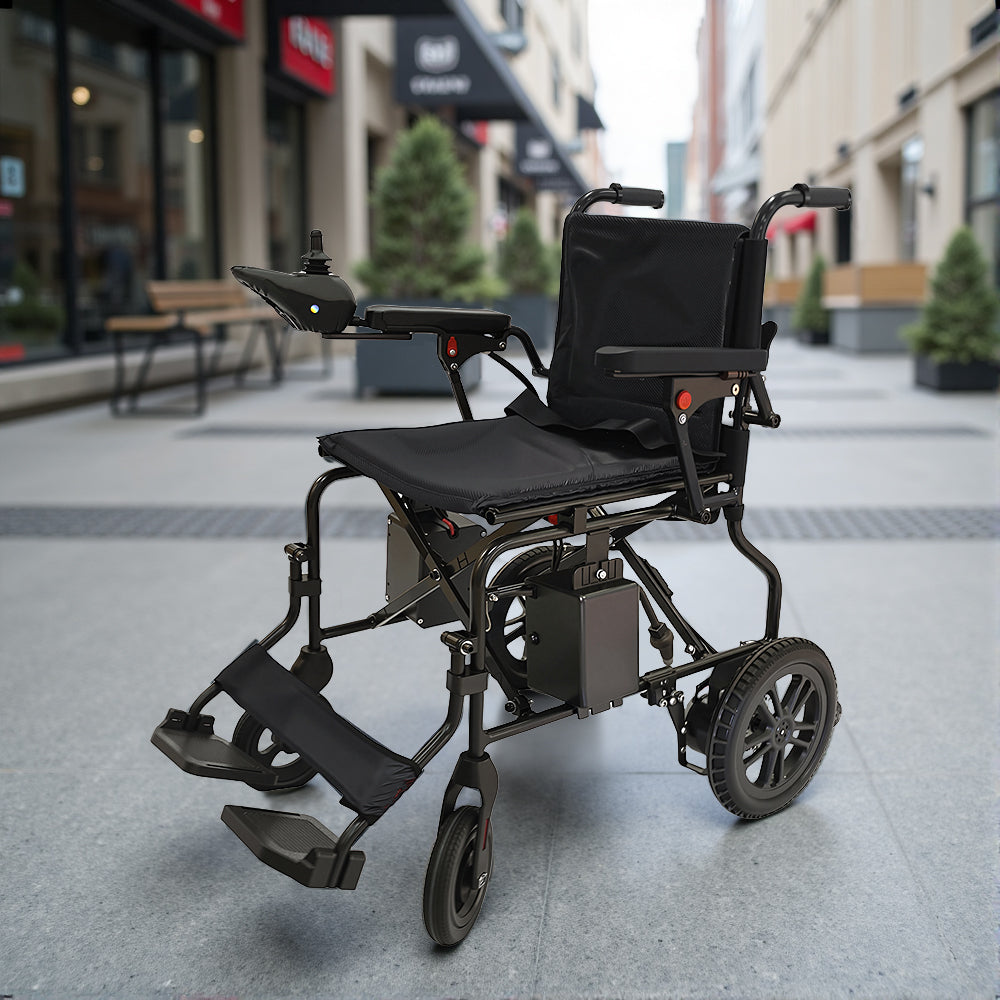 Jemeela WD601 Foldable Electric Wheelchair for Senior, 6km/h, 24V12Ah