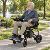 Jemeela WD601 Foldable Electric Wheelchair for Senior, 6km/h, 24V12Ah