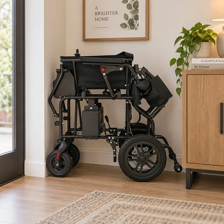 Jemeela WD601 Foldable Electric Wheelchair for Senior, 6km/h, 24V12Ah