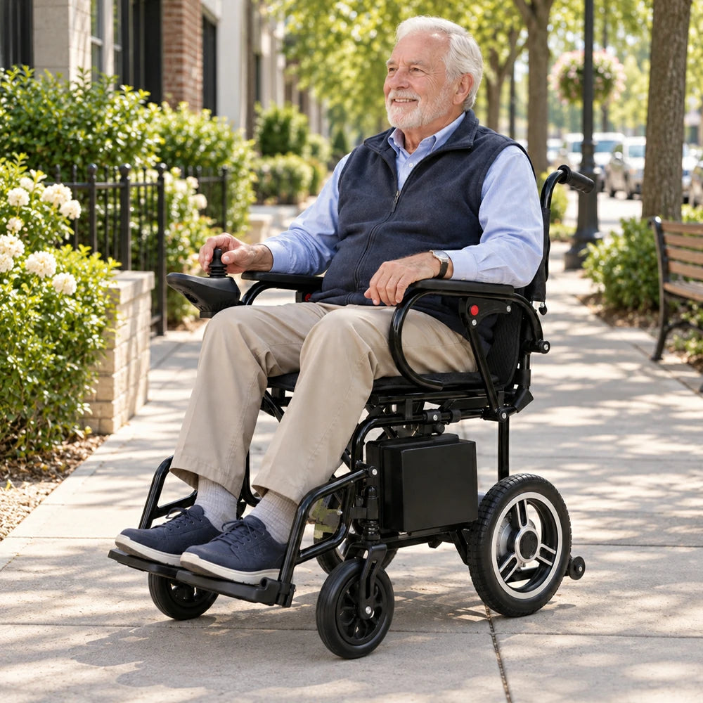 Jemeela 6013A Foldable and Portable Electric Wheelchair, 1–6 km/h