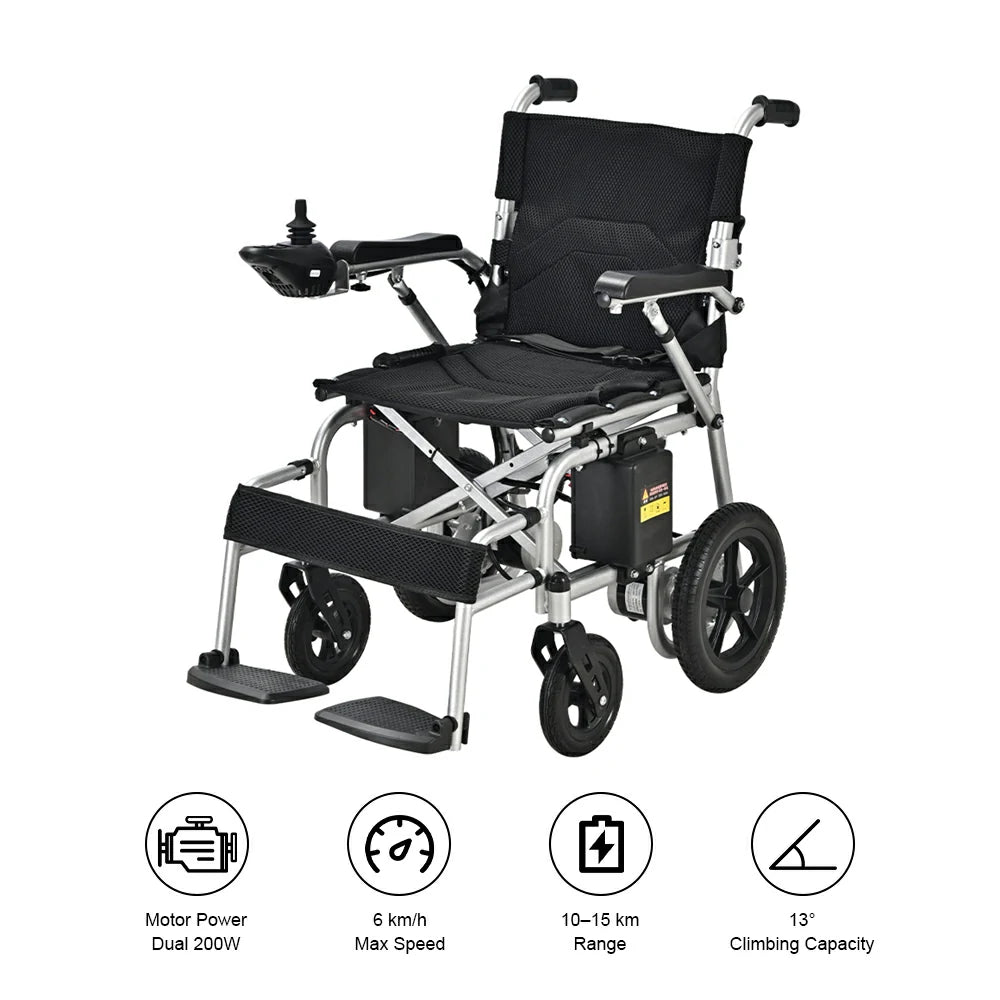 Jemeela 6013A Foldable and Portable Electric Wheelchair, 1–6 km/h