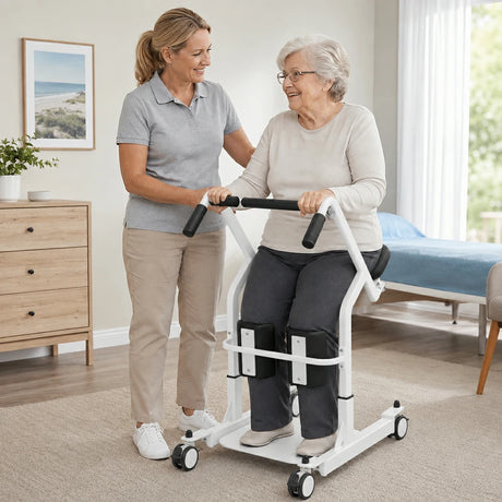 Jemeela HD006 Transfer Stand-up Wheelchair, Steel, 135kg Capacity