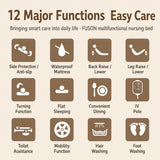 Jemeela Adjustable Electric Bed for Senior with Nursing Mattress
