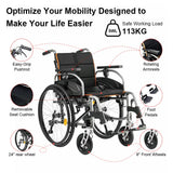 PINNACLE Ultraroll Pro Adjustable Wheelchair, Self-Propelling