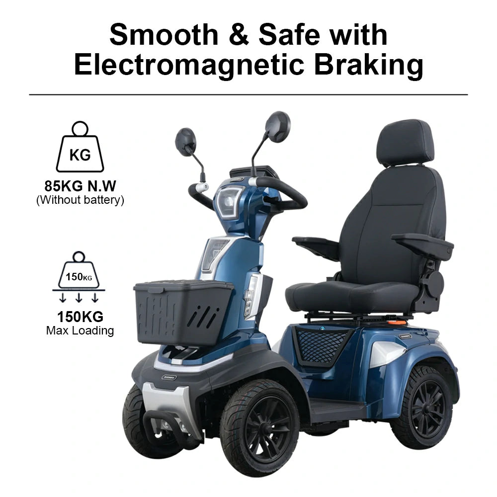 Jemeela SPT3 4-Wheel Electric Mobility Scooter, 500W 48V 12Ah