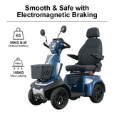 Jemeela SPT3 4-Wheel Electric Mobility Scooter, 500W 48V 12Ah