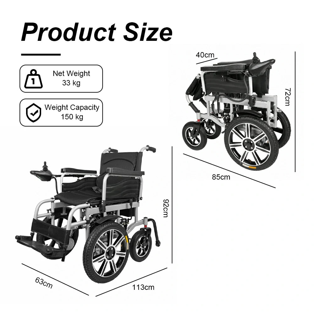Jemeela N1010 All-Terrain Electric Wheelchair, Black