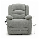 Jemeela jky9205 Electric Lift Recliner, Max Load 135 kg, Fabric, Gray