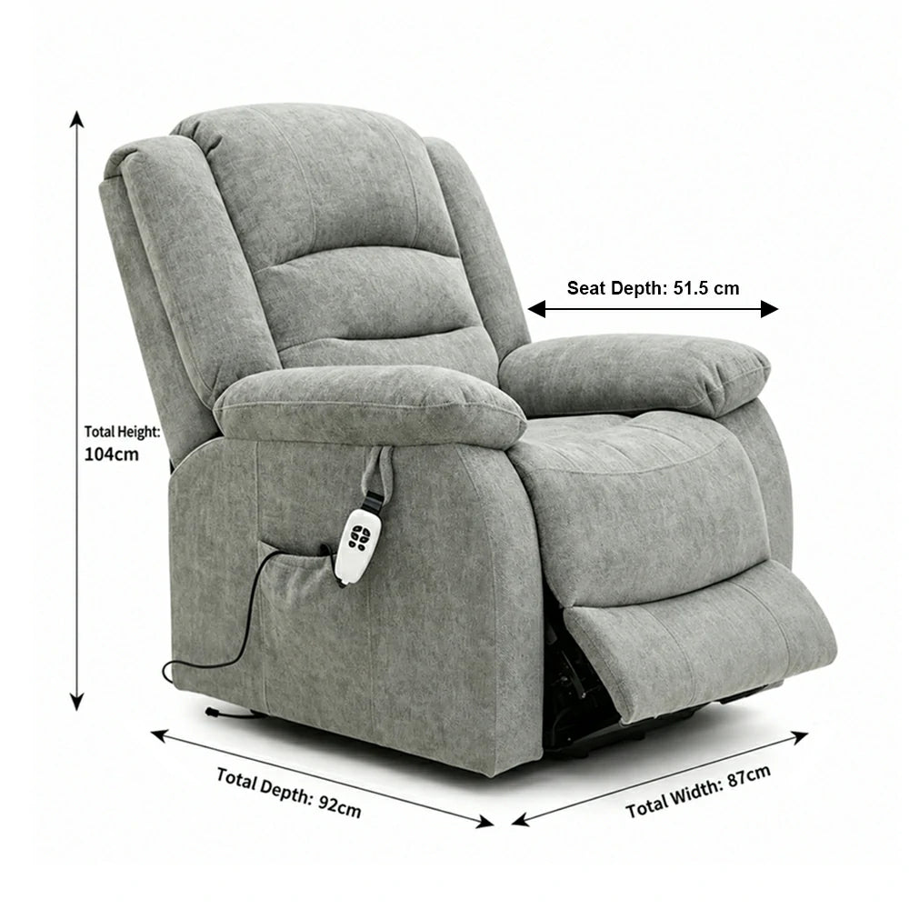 Jemeela jky9205 Electric Lift Recliner, Max Load 135 kg, Fabric, Gray