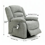 Jemeela jky9205 Electric Lift Recliner, Max Load 135 kg, Fabric, Gray