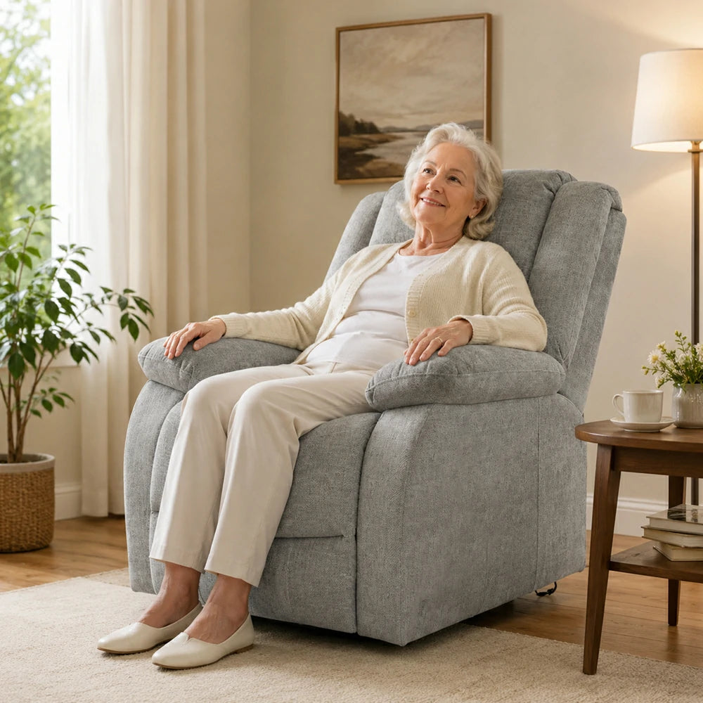Jemeela jky9205 Electric Lift Recliner, Max Load 135 kg, Fabric, Gray