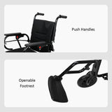 Jemeela N80012 Foldable and Portable Electric Wheelchair, 500W 24V 12A