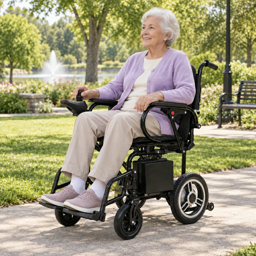 Jemeela N80012 Foldable and Portable Electric Wheelchair, 500W 24V 12A