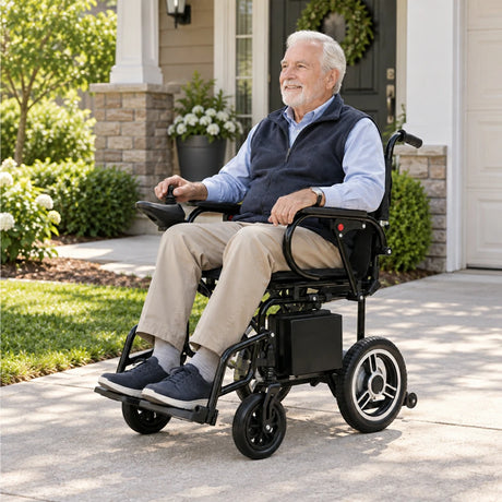 Jemeela N80012 Foldable and Portable Electric Wheelchair, 500W 24V 12A