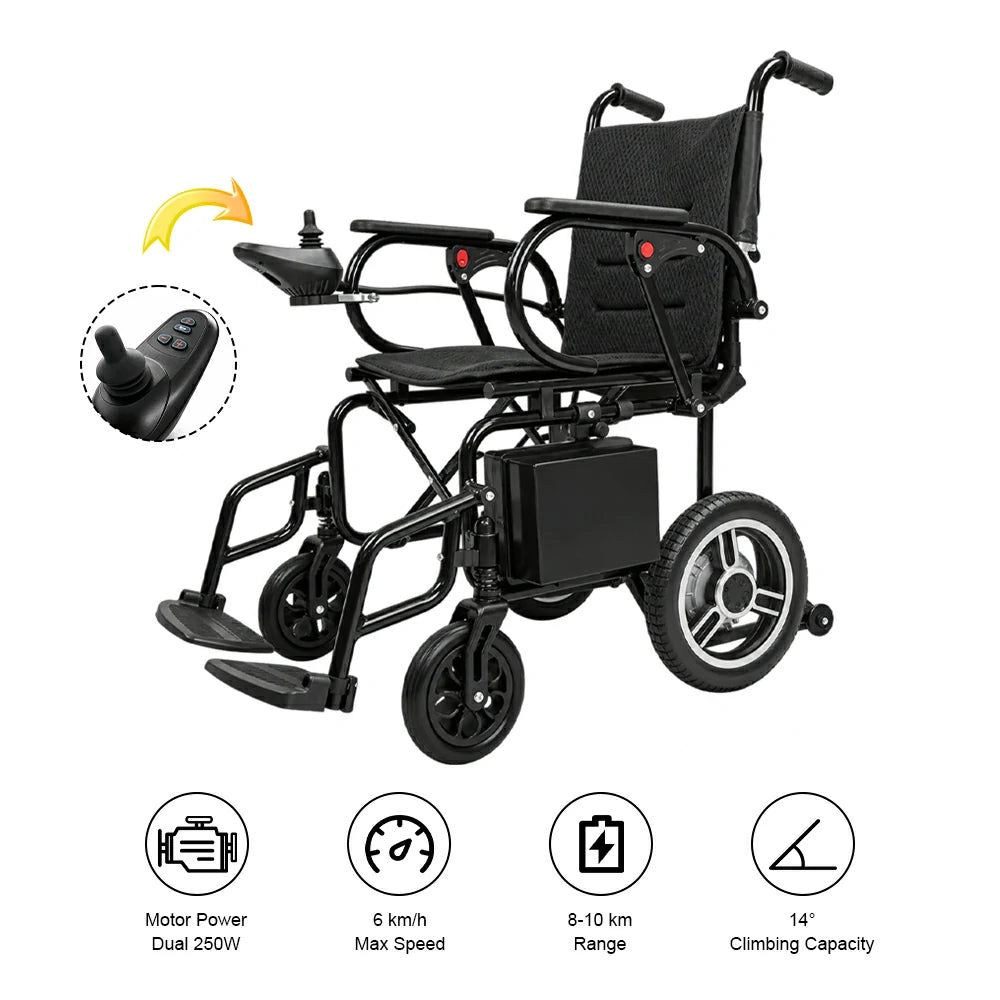 Jemeela N80012 Foldable and Portable Electric Wheelchair, 500W 24V 12A