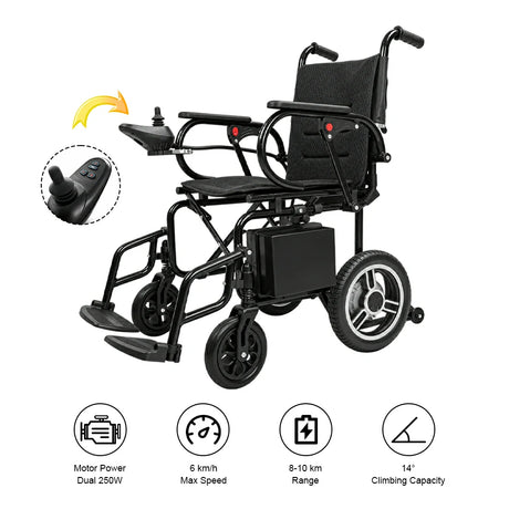 Jemeela N80012 Foldable and Portable Electric Wheelchair, 500W 24V 12A