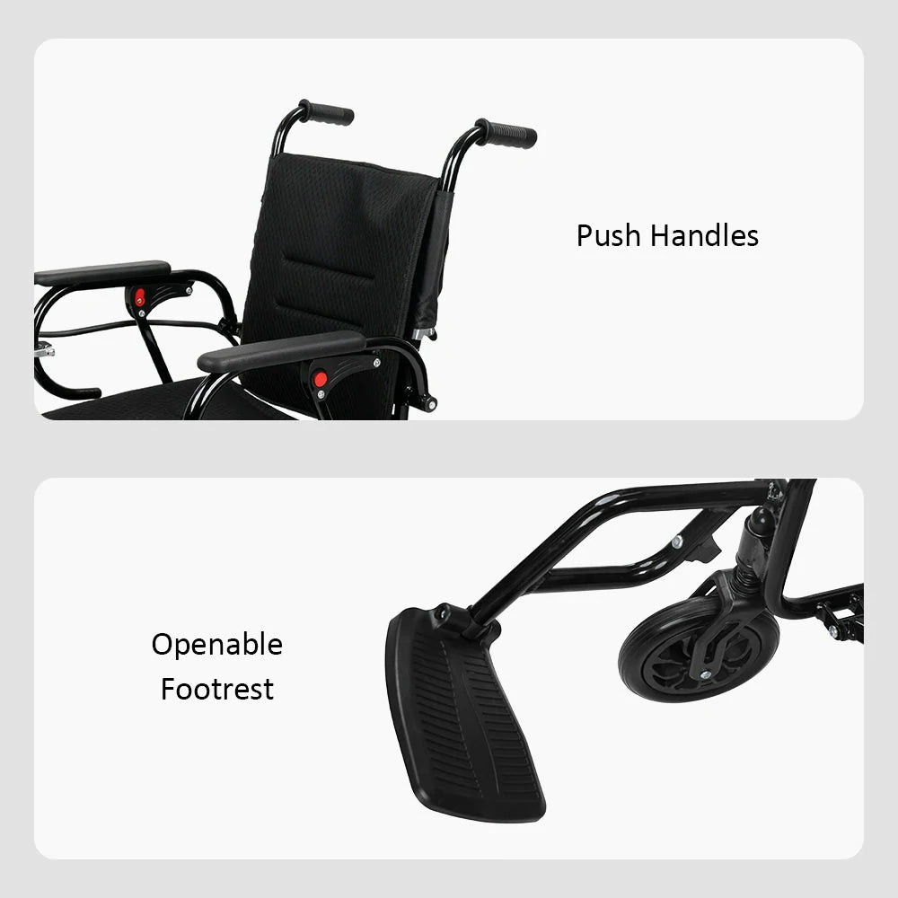Jemeela N80012 Foldable and Portable Electric Wheelchair, 500W 24V 12A