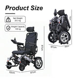 Jemeela 9001 Foldable Portable Electric Wheelchair, 1-6km/h, 24V13A