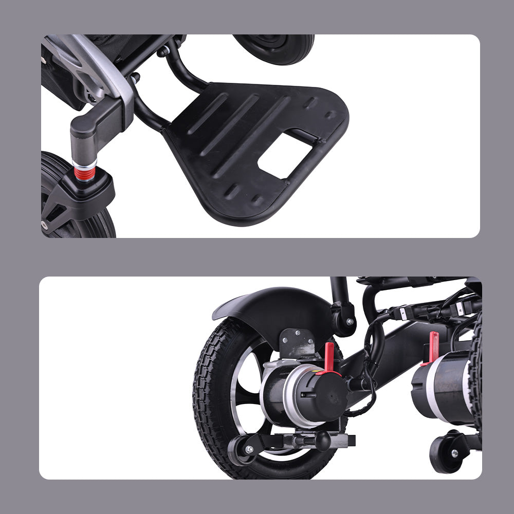 Jemeela 9001 Foldable Portable Electric Wheelchair, 1-6km/h, 24V13A