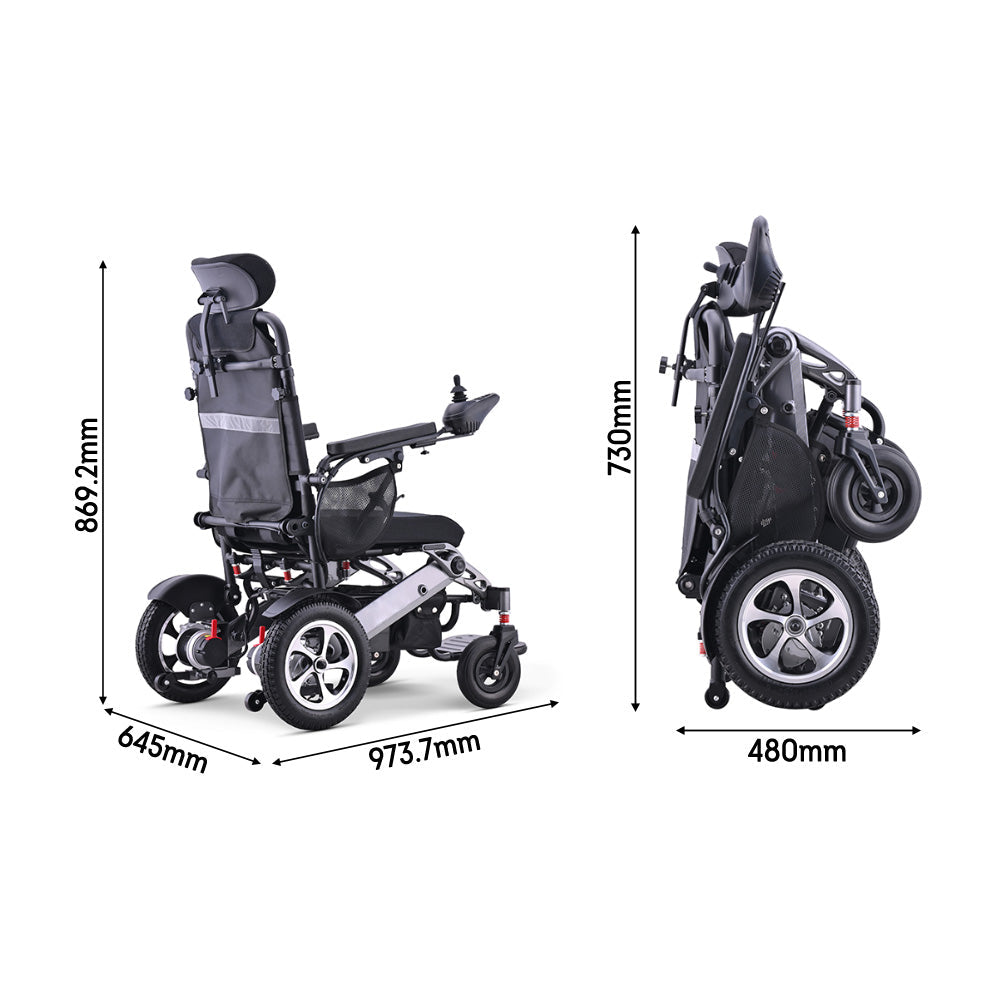 Jemeela 9001 Foldable Portable Electric Wheelchair, 1-6km/h, 24V13A